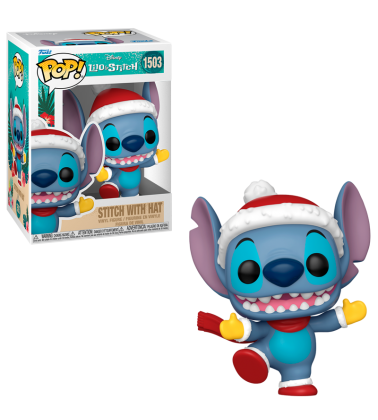 Funko POP Stitch Holiday: Stitch con gorro